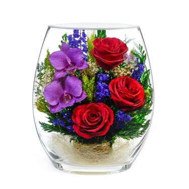 "NaturalFlowers" Арт:EHM-02 цветы в стекле